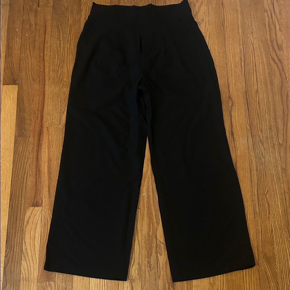 Chic Black Wide Leg Women's Pants